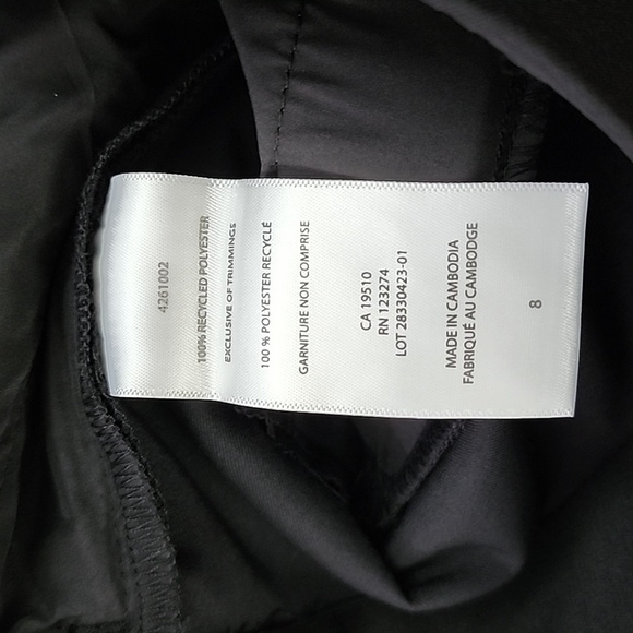 NWT LOLE Women's Black Lightweight Dress Pants Tapered Legs Zip Pockets Size 8 - Picture 11 of 16